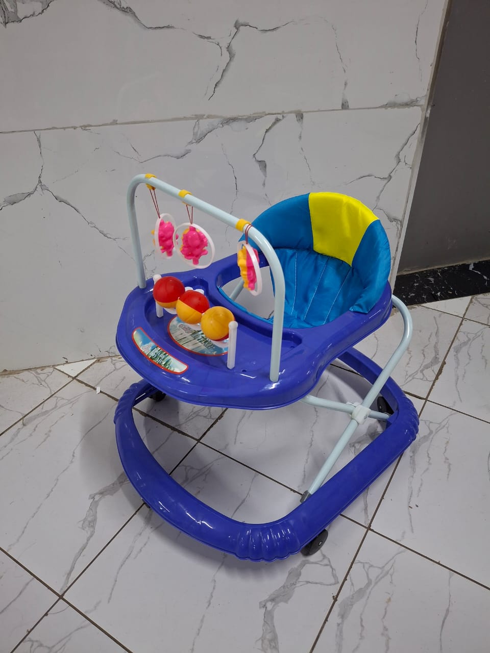 1 pc Affordable BABY WALKER With Adjustable Heights With Soothing Melodies For Baby Comes with its own Toys Can convert to a feeding chair