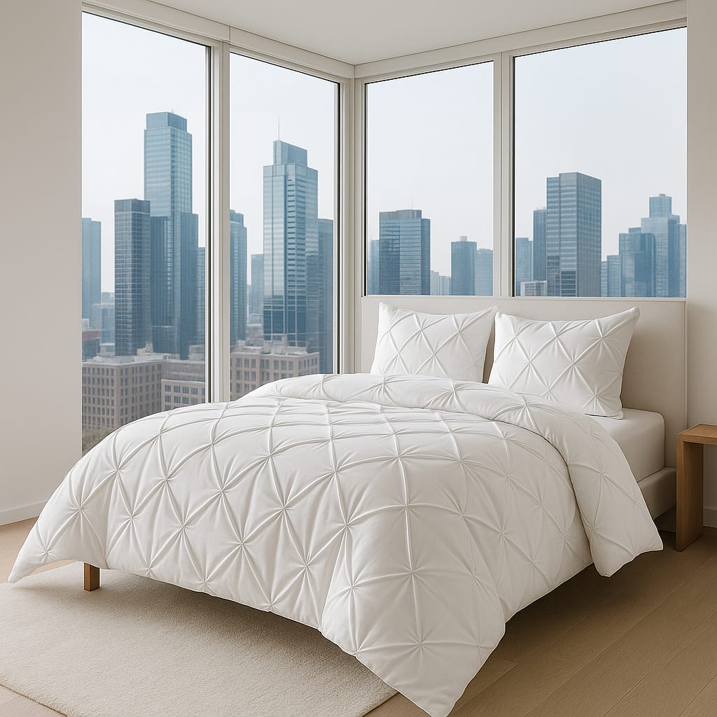 [🔥 CLASSY NEW ARRIVALS🤩🤩✨ !!! ] 3 Pcs Size 5X7 Brand New Very High Quality Stylish and Luxurious Home Compressed Cotton duvets with 2 pillow cases .Designed With Durability and Functionality