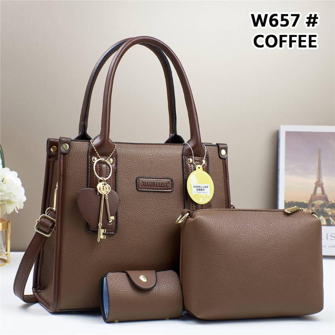 [ ⚡ INSTANT OFFER ⚡JUST FOR YOU !!! ] 3 IN 1 Brand New Ladies Handbag That provides the perfect way to carry your necessities while adding a touch of refinement to your overall look✔👌