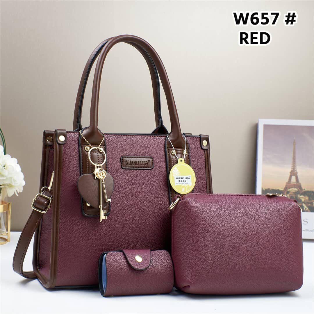 [ ⚡ INSTANT OFFER ⚡JUST FOR YOU !!! ] 3 IN 1 Brand New Ladies Handbag That provides the perfect way to carry your necessities while adding a touch of refinement to your overall look✔👌
