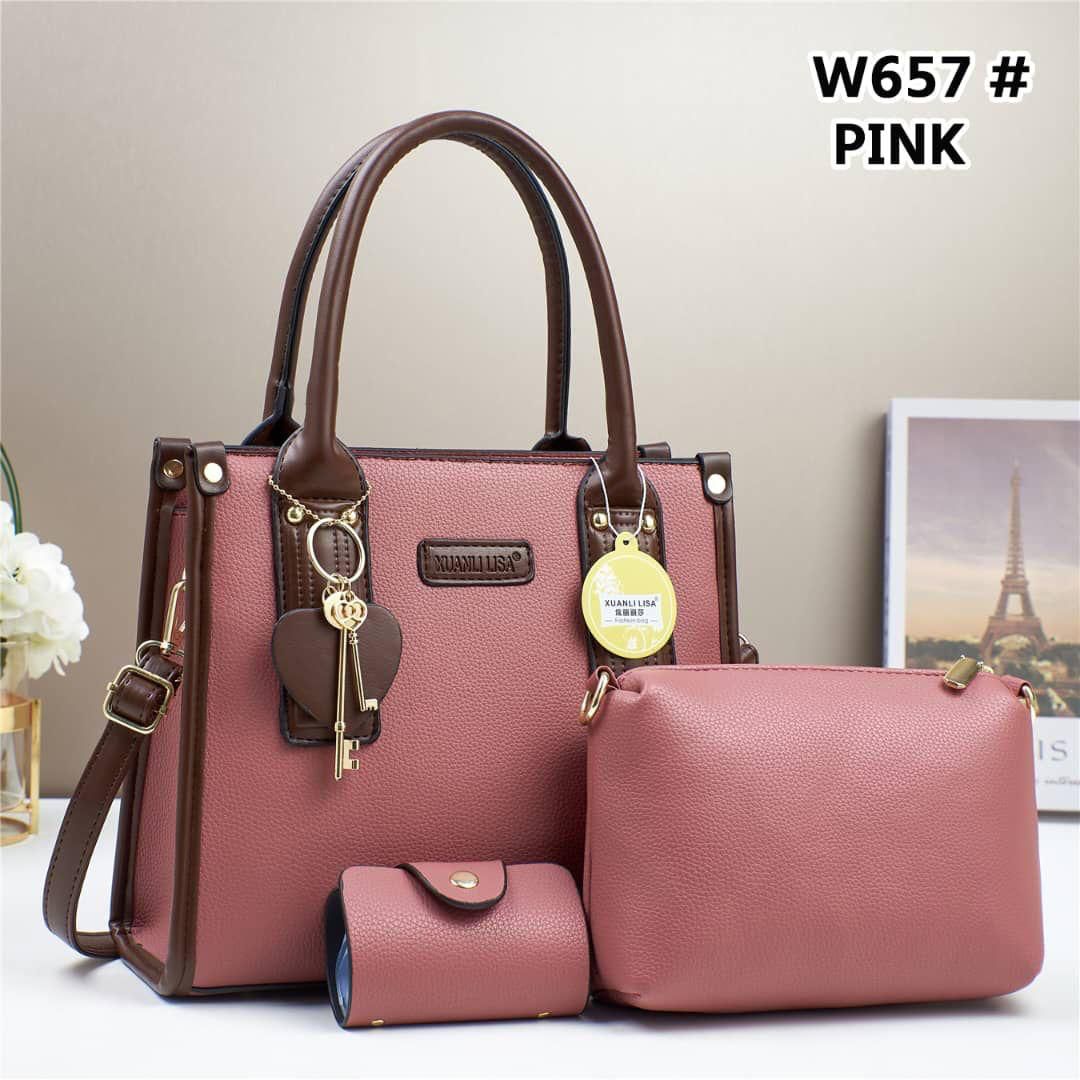 [ ⚡ INSTANT OFFER ⚡JUST FOR YOU !!! ] 3 IN 1 Brand New Ladies Handbag That provides the perfect way to carry your necessities while adding a touch of refinement to your overall look✔👌