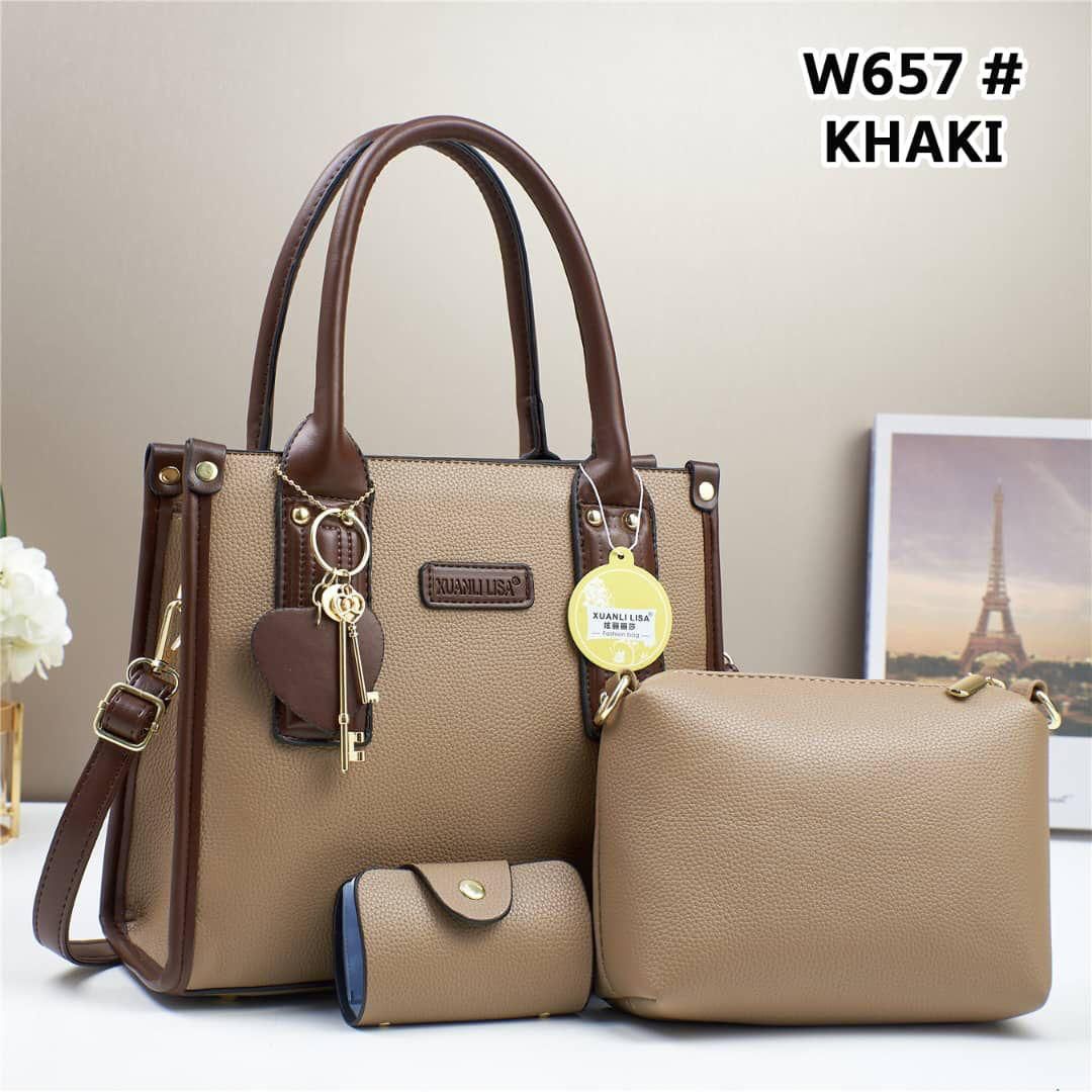 [ ⚡ INSTANT OFFER ⚡JUST FOR YOU !!! ] 3 IN 1 Brand New Ladies Handbag That provides the perfect way to carry your necessities while adding a touch of refinement to your overall look✔👌