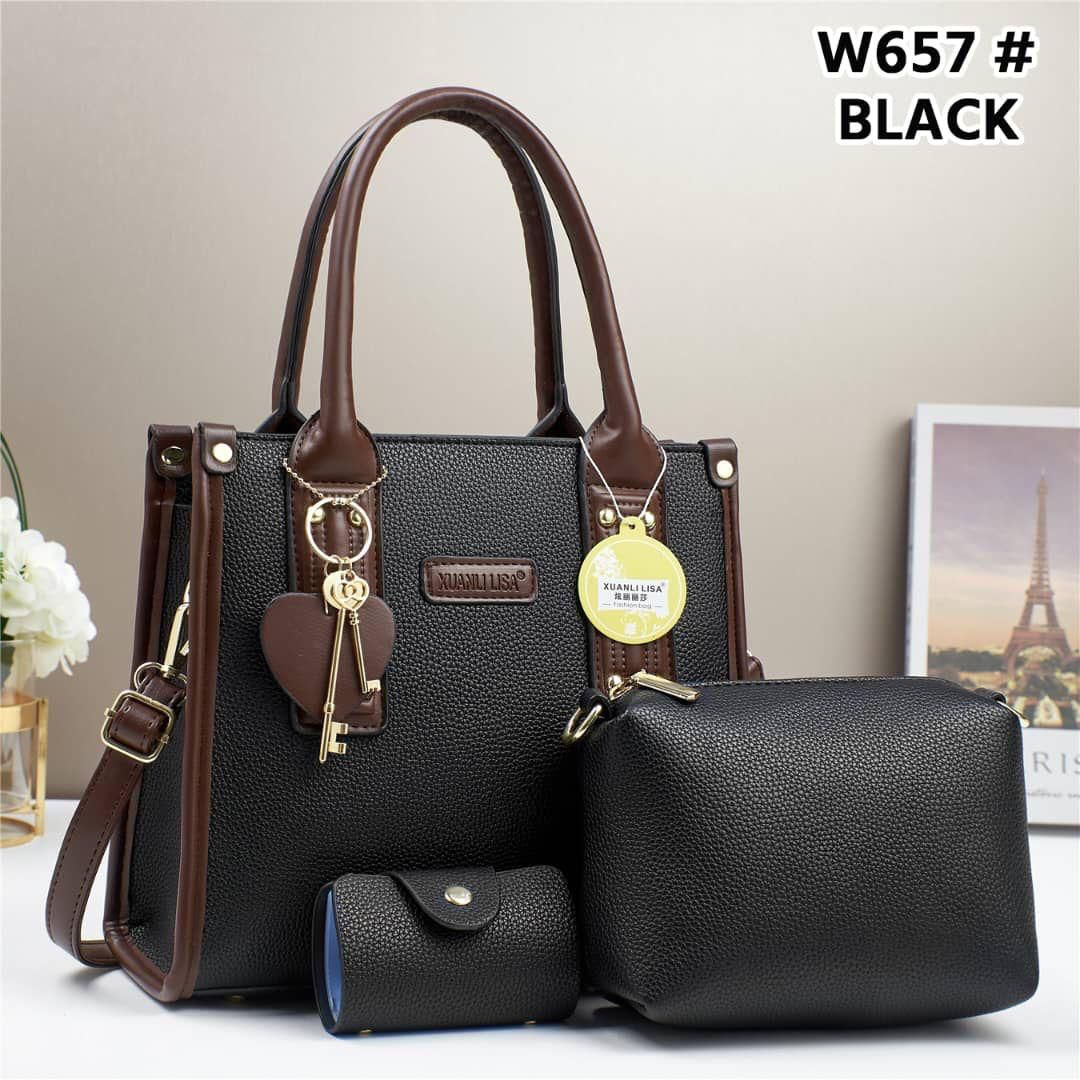 [ ⚡ INSTANT OFFER ⚡JUST FOR YOU !!! ] 3 IN 1 Brand New Ladies Handbag That provides the perfect way to carry your necessities while adding a touch of refinement to your overall look✔👌