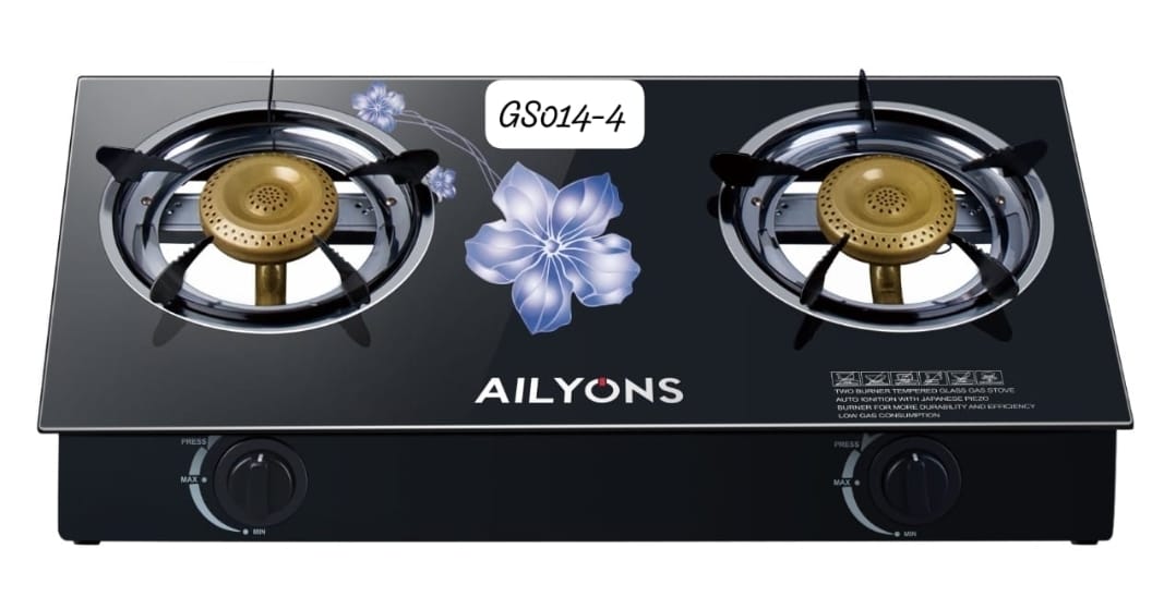 IPCONE 2 Gas Cooker 02 Glass Top Double Burner Gas stove【flowers pattern random】gas cooker 【hot】gas cooker/stove gas cooker cooking gas cooker burner gas cooker stainless