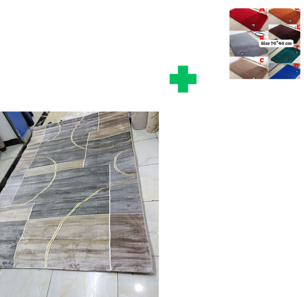 [ KILIMALL BEST PRICES ONLY 🤩🤩✨ !!! ] Single Size 7X10 Brand New Very High Quality Stylish and Luxurious Turkish carpets For Indoor and Outdoor Display.Comes With a Free Doormat [Random color] ✨