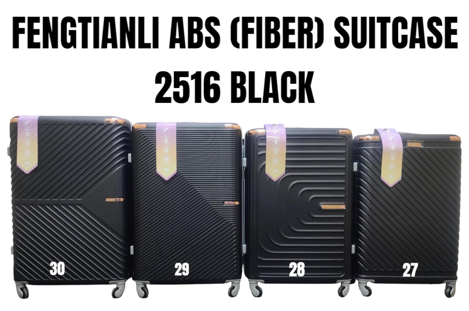 🔥 BEST DEAL OFFER 🔥 1pc FENGTIANLI 27-Inch ABS + PC Fiber Suitcase A2516 Hard Shell Travel Trolley Luggage with Zipper Closure