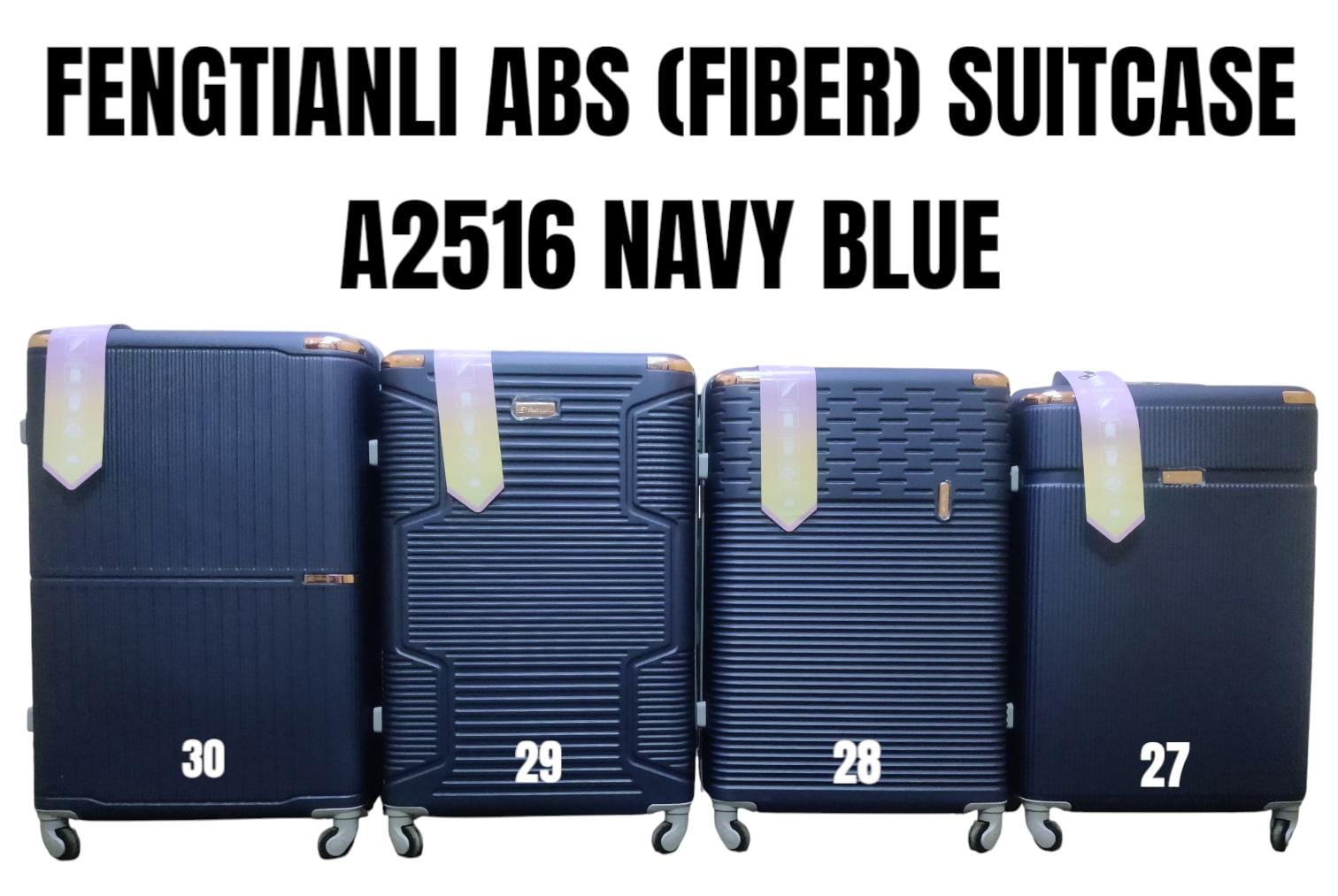 💥 SUPER OFFER 💥 FENGTIANLI A2516 28-Inch ABS+PC Fiber Hard Shell Suitcase Travel Luggage Trolley Case with Wheels & Zipper Closure