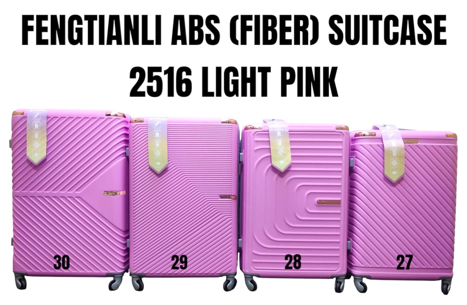 💥 SUPER OFFER 💥 FENGTIANLI A2516 28-Inch ABS+PC Fiber Hard Shell Suitcase Travel Luggage Trolley Case with Wheels & Zipper Closure