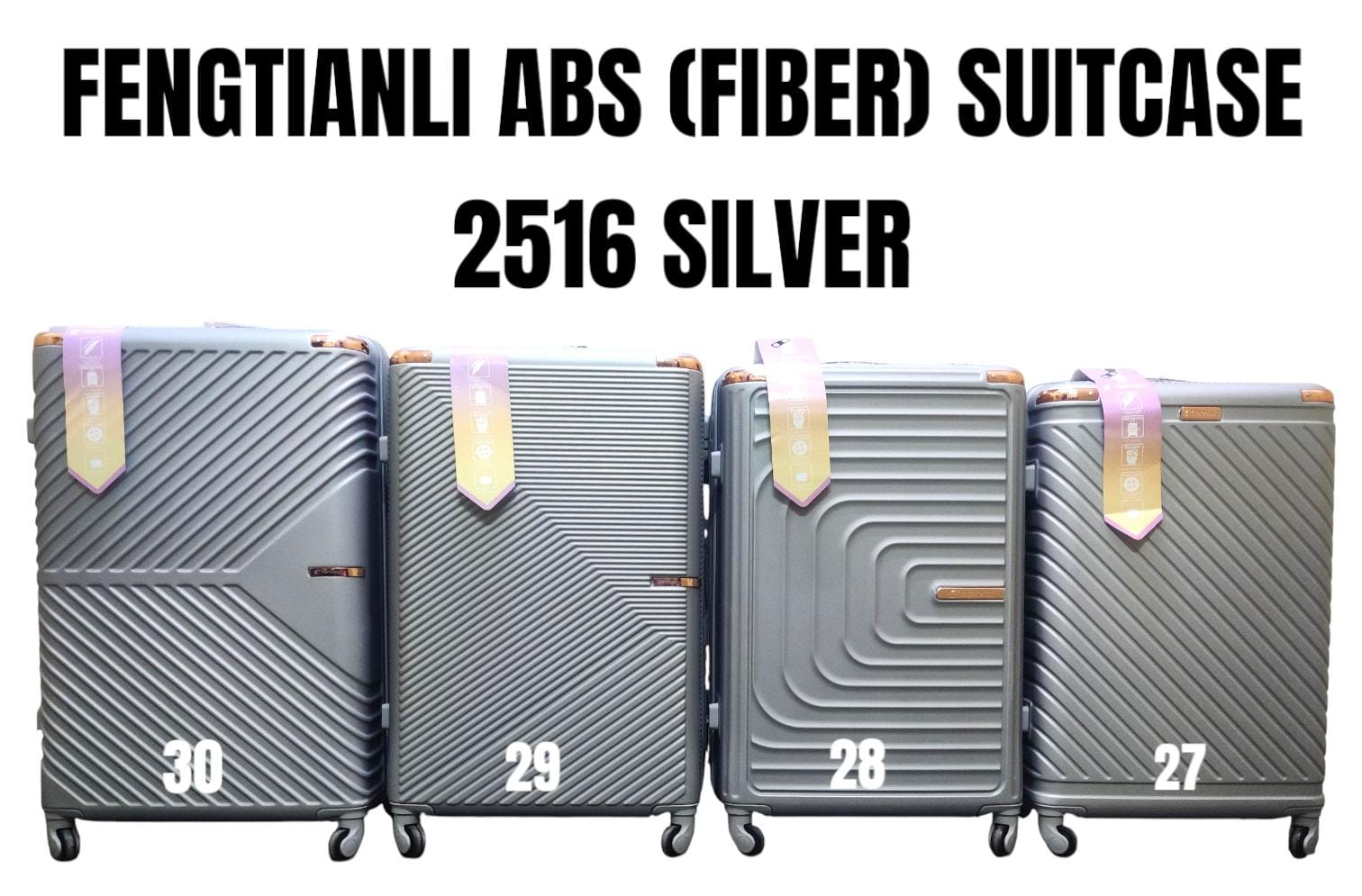 🥇 TOP OFFER 🥇 FENGTIANLI A2516 29-Inch ABS+PC Fiber Hard Shell Suitcase Travel Luggage Trolley Case with Wheels & Zipper Lock