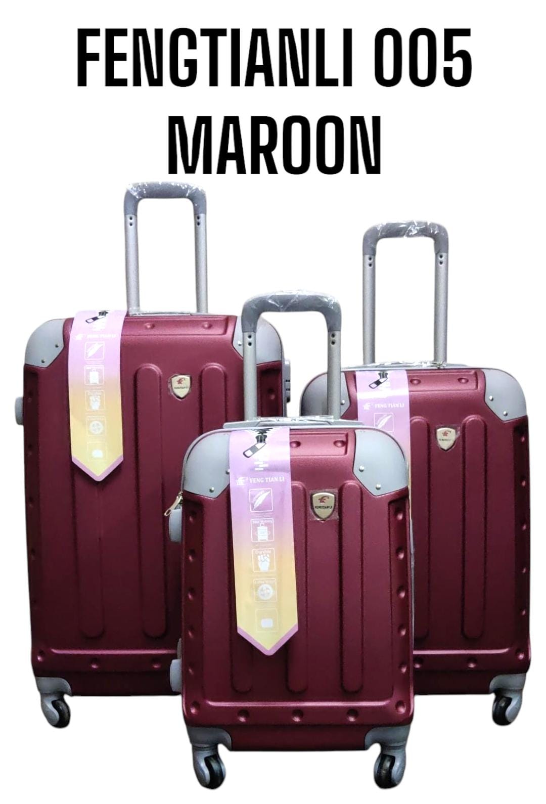 🎯 SMART OFFER 🎯 FENGTIANLI 005 26-Inch ABS+PC Fiber Hard Shell Suitcase Travel Luggage Trolley Case with Wheels & Secure Zipper Closure