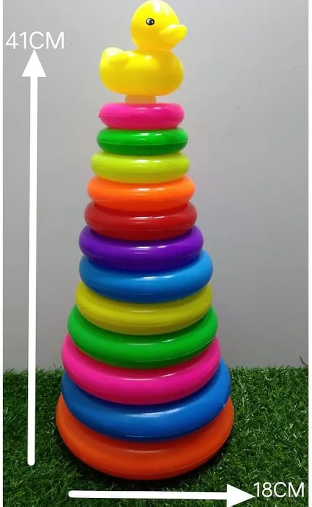 💰 Best Deal 💰 Large Baby Stacking Tower Toy | 41cm Colorful Rings | Educational Toy for 9 Months+