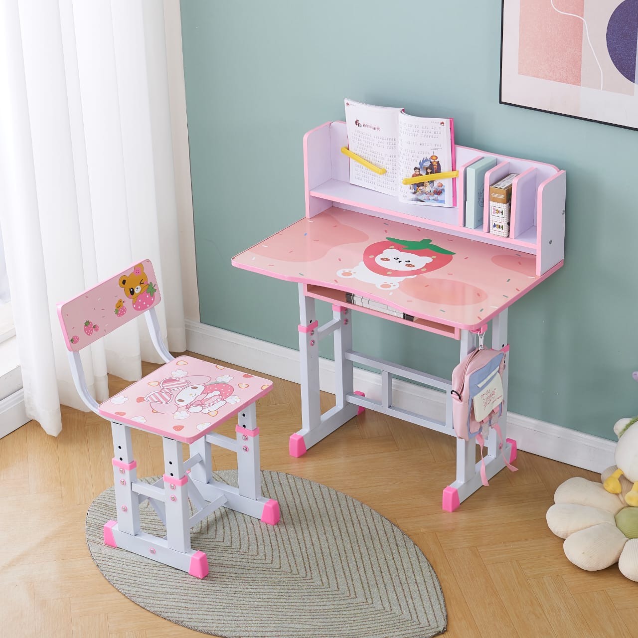 TOP ELEGANT QUALITY KIDS STURDY TABLE😍😇This beautiful study and durable study desk is perfect for Kids