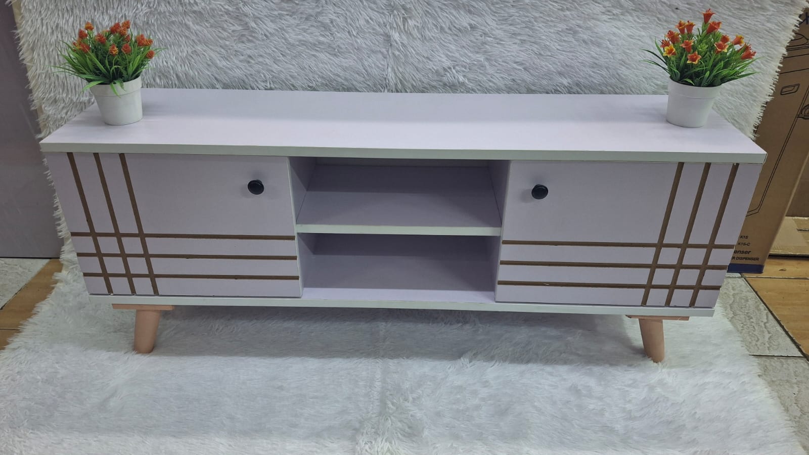 [🔥 PROMOTION JUST FOR YOU🔥 🥑🌽ONLY AT KILIMALL !!! ] 1Pc Classy High Quality Durable Sydney Modern Wooden TV Stand 4FT White  ✨Size; L120 x W30 x H45 at Best Price
