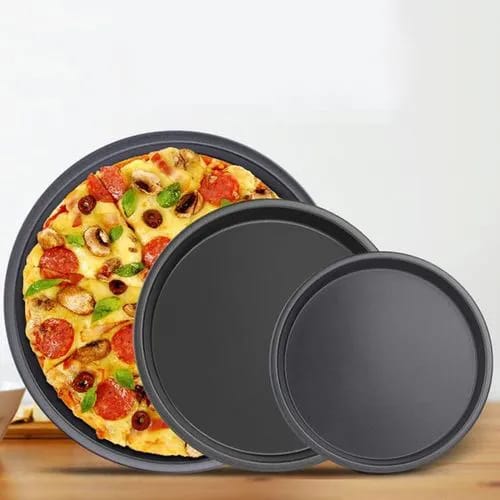 [🔥 LIMITED OFFER JUST FOR YOU🔥 🥑🌽ONLY AT KILIMALL !!! ] 3Pcs Brand New Very Quality 362498 Non stick Pizza Pan Round Size 23/26/28cm at Best Price