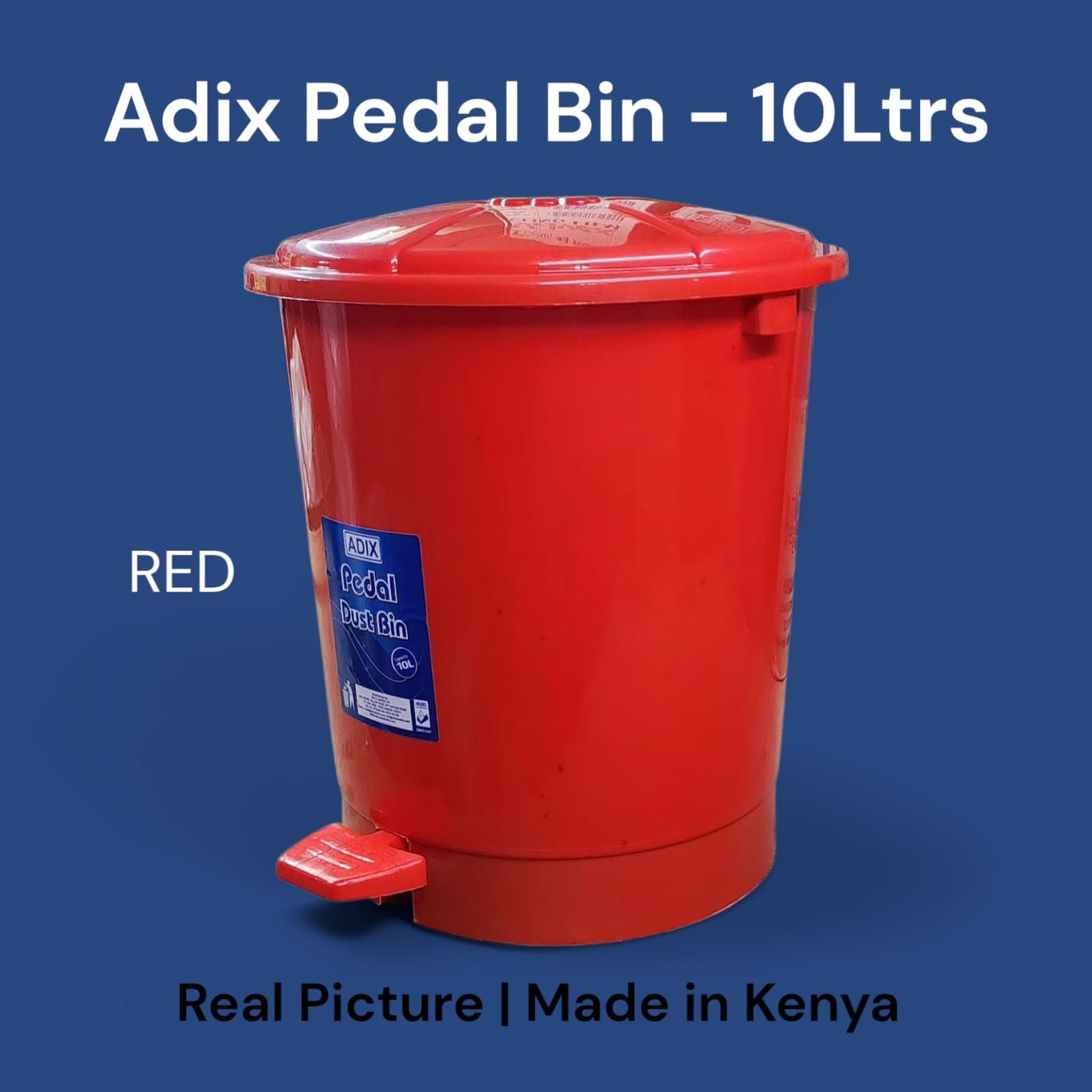 [ SHOP SMART AND SAVE BIG AT AN AMAZING OFFER PRICE 🤩🤩✨ !!!]  1Pc  Classy Very Quality Adix Pedal Dust Bin 10Ltrs Plain Keeps your surroundings clean and tidy effortlessly  at Affordable Price