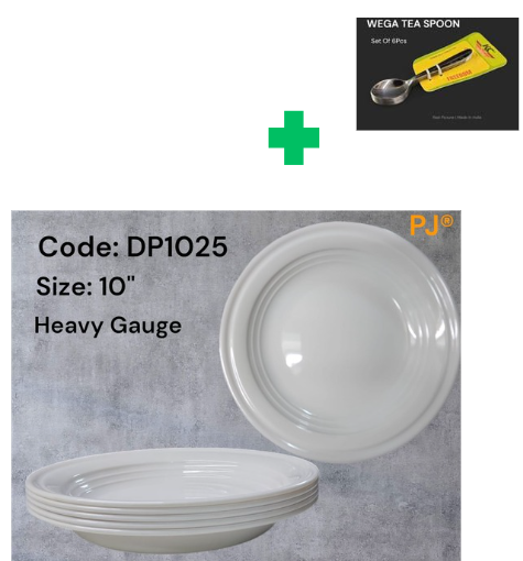 🤑🥑GRAB IT AT LOW PRICE+ ADDED OFFERS **🥑🌽 ] 6Pcs Brand New Very Quality Durable & Stylish DP1025 Diya Melamine Soup Plate Plain.. That Comes With a Free Set Of Spoons