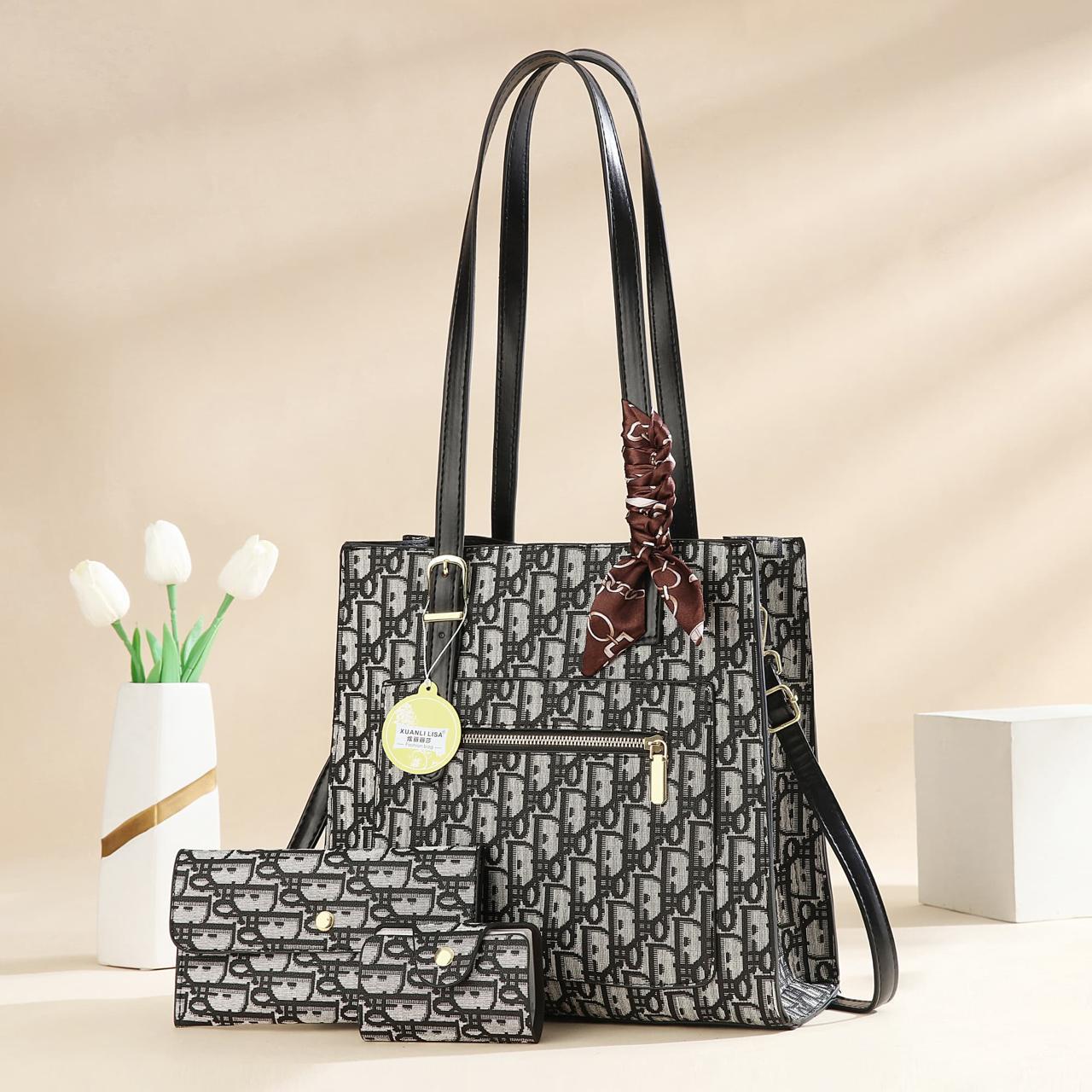 🌈 EVERYDAY SAVINGS OFFER 🌈 -  3PCS Women Fashion Handbag Set Stylish Shoulder Bag + Crossbody Bag + Wallet High Quality PU Leather Durable & Affordable