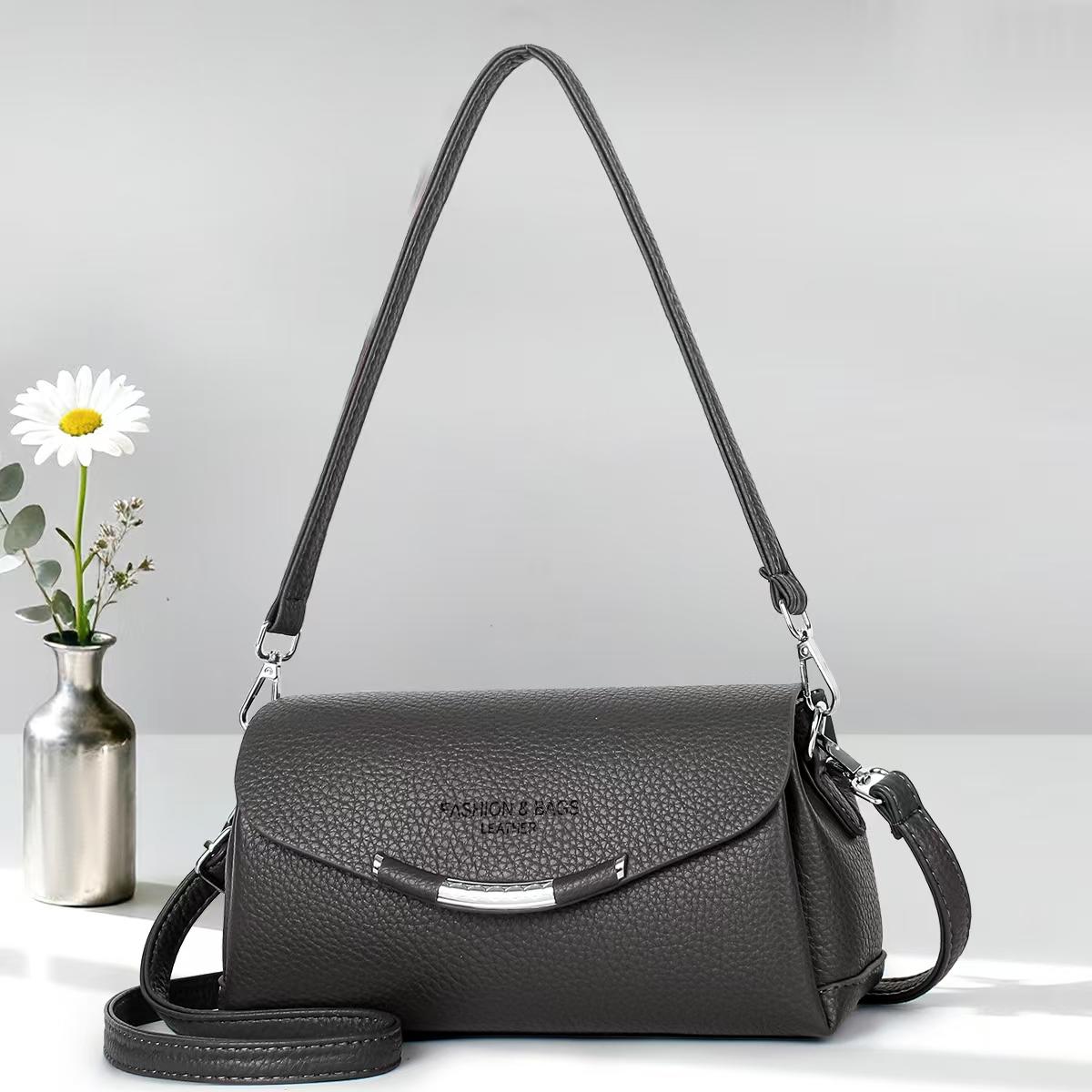 ⭐ SEASONAL OFFER ⭐ 1 PC Women's PU Leather Handbag Lightweight Fashionable Durable Medium Round Solid Style for Daily Travel Shopping Work