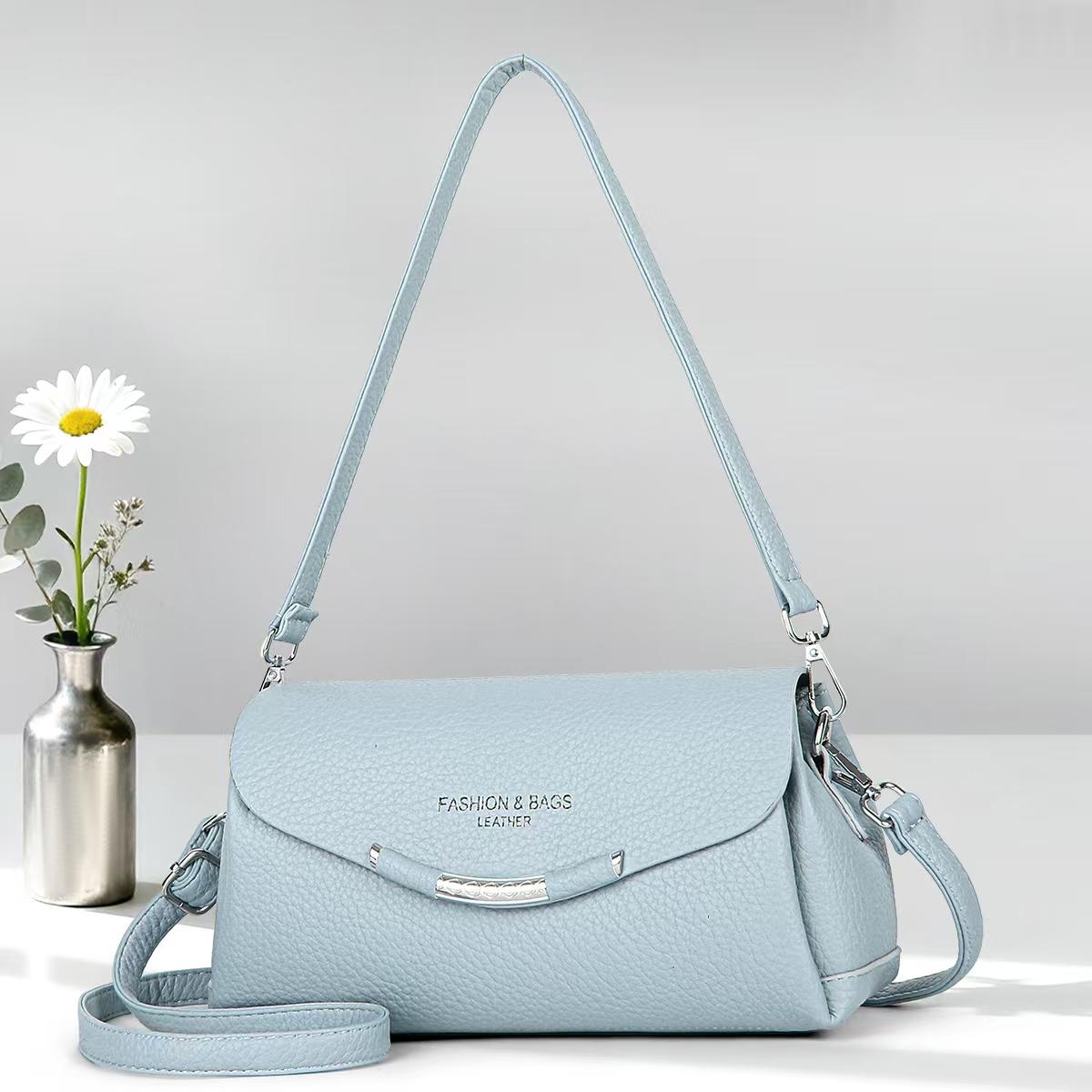 ⭐ SEASONAL OFFER ⭐ 1 PC Women's PU Leather Handbag Lightweight Fashionable Durable Medium Round Solid Style for Daily Travel Shopping Work