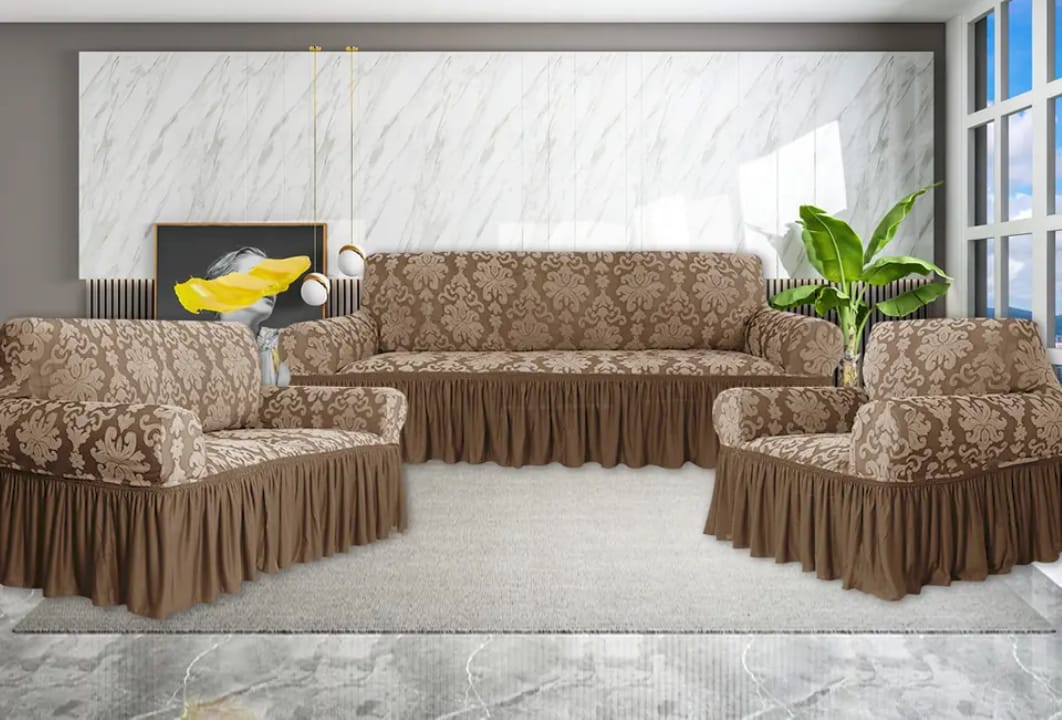 🔥 HOT SELL OFFER 🔥 – 1 Set Loose Sofa Covers 7 Seater (3:2:1:1) Stretch Fabric Couch Covers Soft Protective Living Room Decor