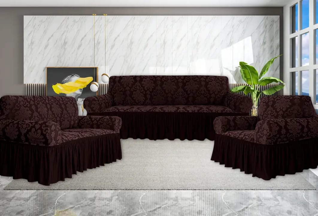 🔥 HOT SELL OFFER 🔥 – 1 Set Loose Sofa Covers 7 Seater (3:2:1:1) Stretch Fabric Couch Covers Soft Protective Living Room Decor