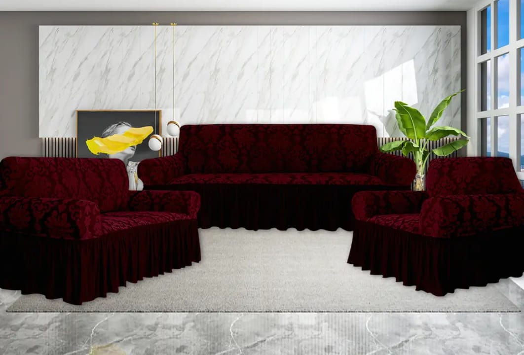 🔥 HOT SELL OFFER 🔥 – 1 Set Loose Sofa Covers 7 Seater (3:2:1:1) Stretch Fabric Couch Covers Soft Protective Living Room Decor