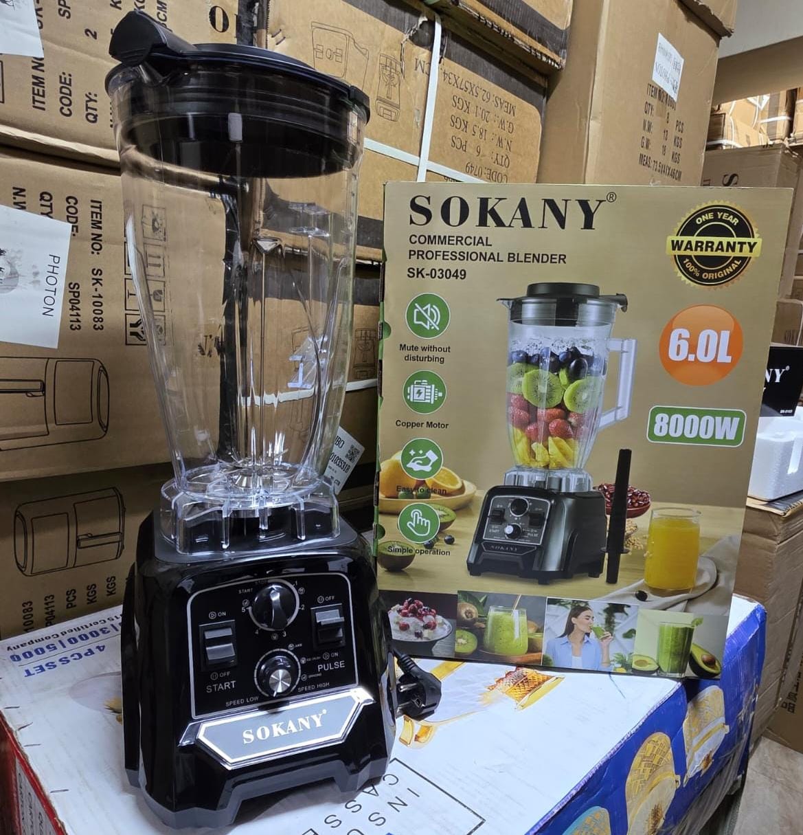 💰 SAVE MORE OFFER 💰 - A 1 pc 6 ltrs Sokany commercial  Blender at affordable price and of very high quality