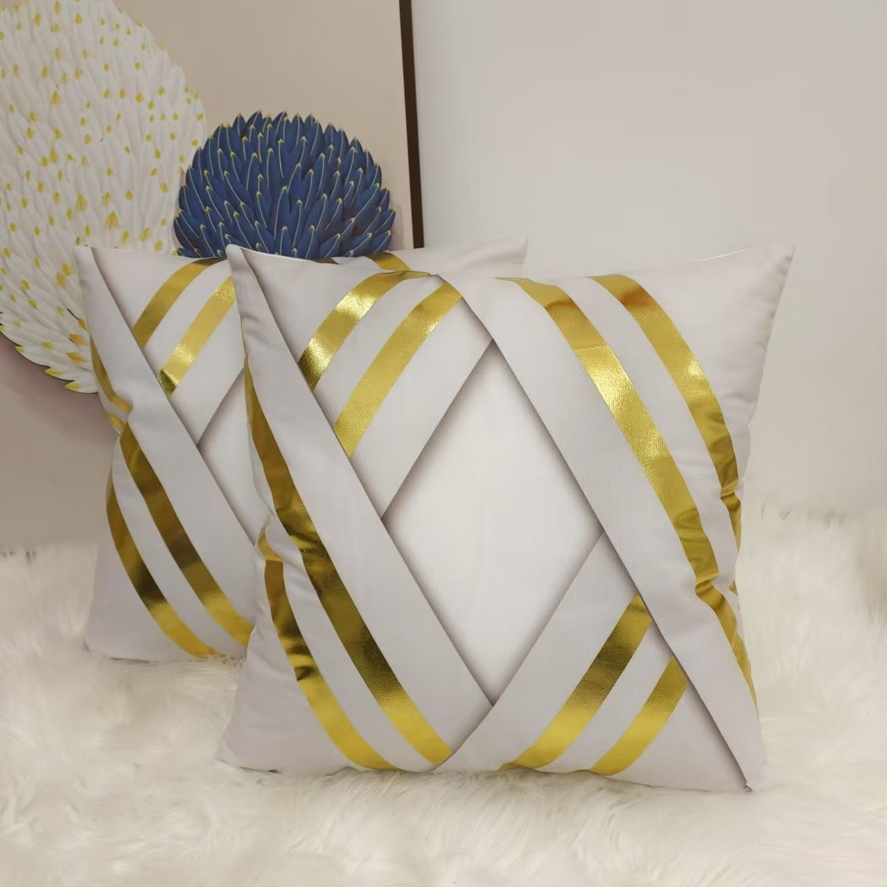 [OFFER !!! OFFER !!! ] 1 pair classy stylish high quality home Gold cases