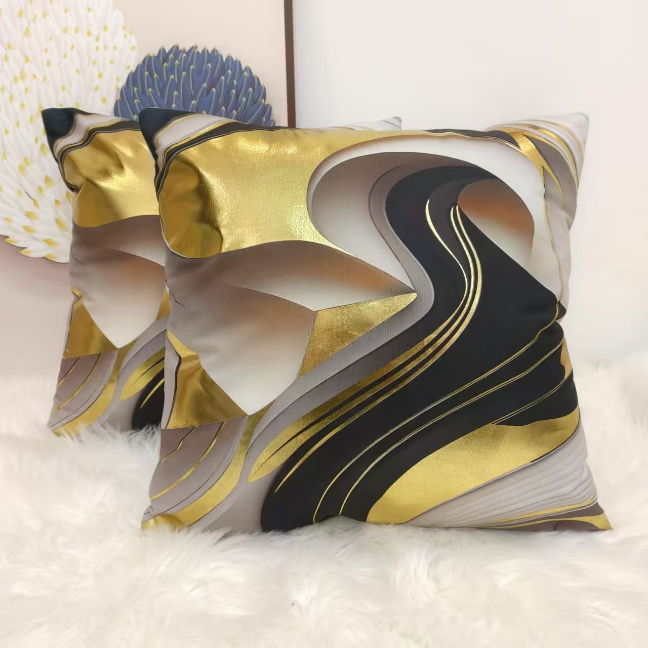 [OFFER !!! OFFER !!! ] 1 pair classy stylish high quality home Gold cases