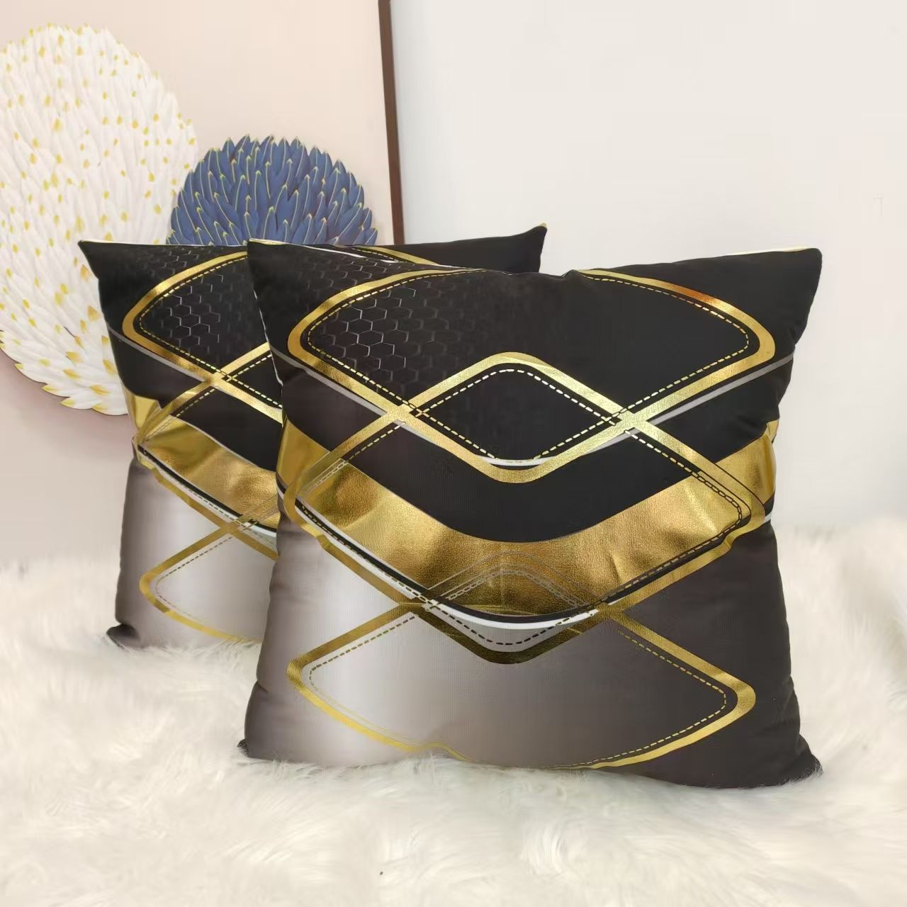 [OFFER !!! OFFER !!! ] 1 pair classy stylish high quality home Gold cases