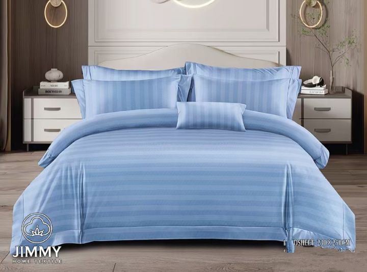 [ THE PERFECT CHOICE 🤩🤩✨ !!! ] 6 Pcs Size 6X7 Brand New Stylish and Luxurious Stripped duvet cover with 🔹  1 duvet cover,🔹 1 bedsheet,&🔹 4 pillow cases.Desiring To Serve The Best Experience