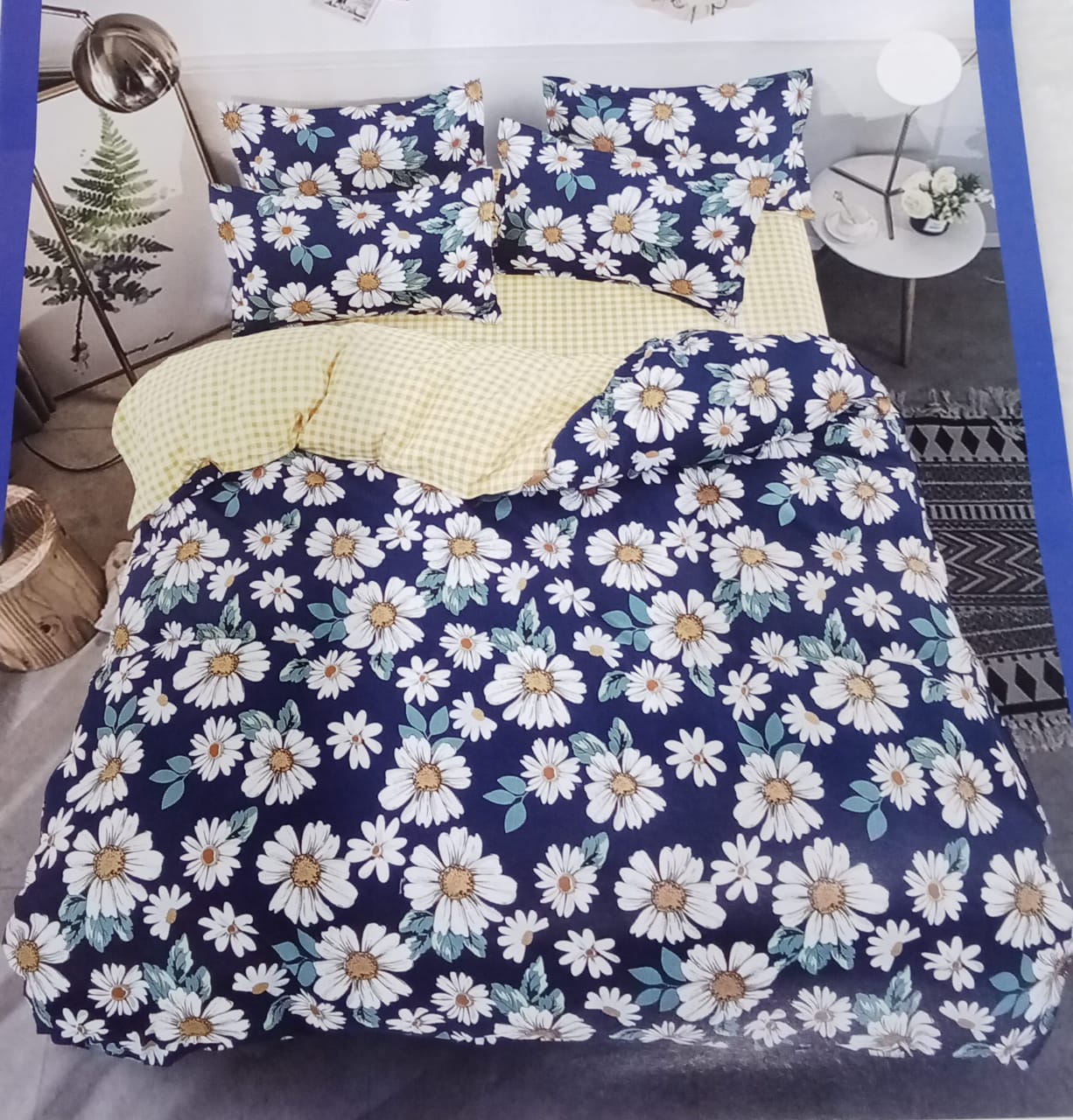 [ NEW LIMITED OFFER 🤩🤩✨ !!! ] 4 Pcs Size 6X6 Brand New Classy High Quality Stylish and Luxurious duvet cover with 1 duvet cover ,1 bedsheet.& 2 pillow cases ✨ Desiring To Serve The Best Experience✔