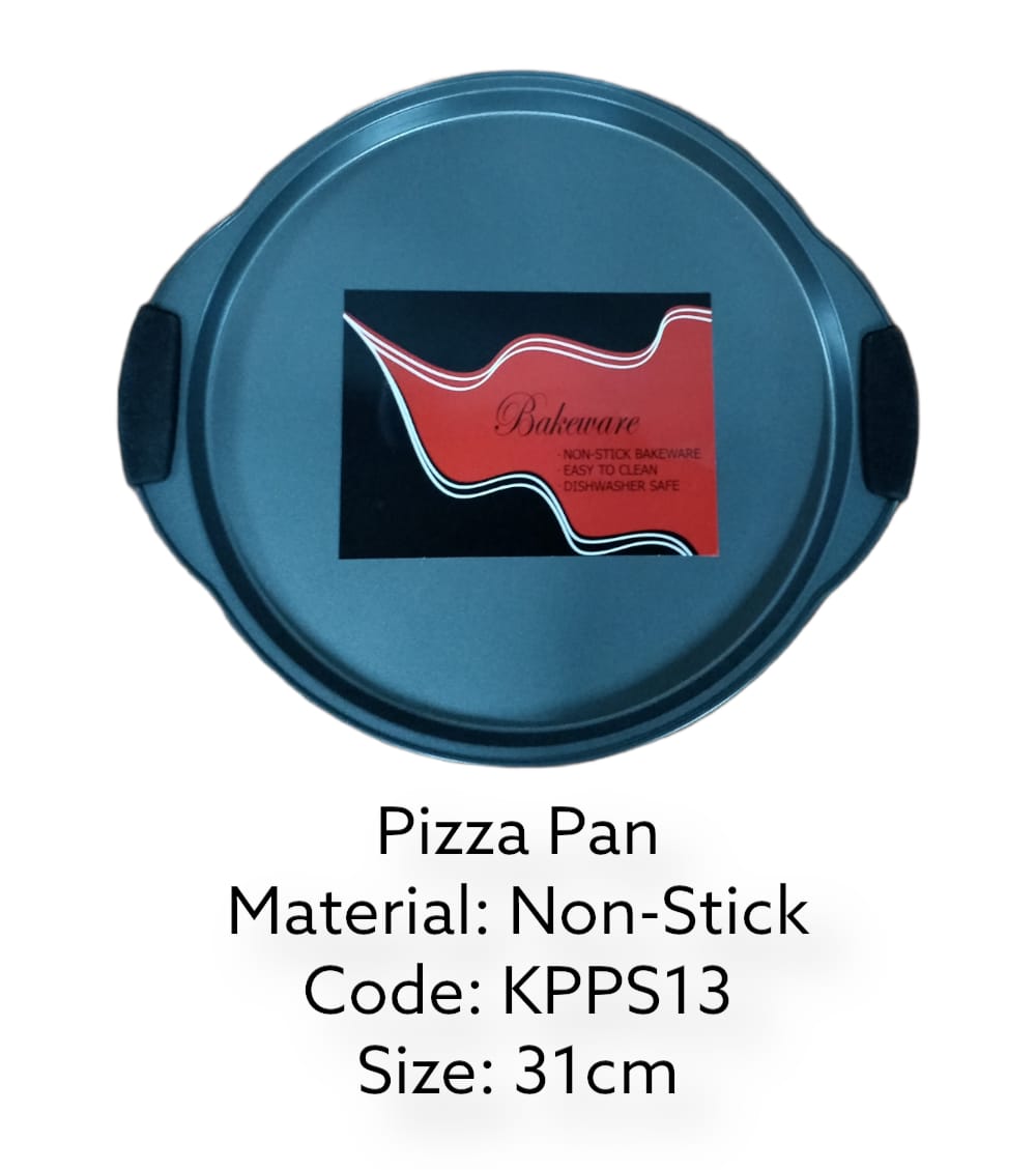 [ NEW LIMITED OFFER🤩🤩✨ !!! ] Single Size 12 Brand new Classy Stylish and Luxurious Home and Kitchen KPPS13 Non-Stick Pizza Pan With Silicone Grips . Perfect Way To Serve Your Guests In Style ✨👌