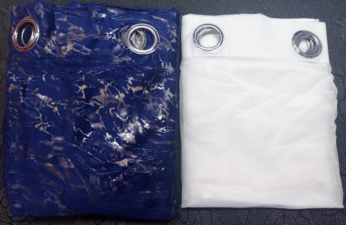 [ KILIMALL SPECIAL OFFER 🤩🤩✨ !!! ] 🔅🔅🔅3 pc Brand New Classy Very high Quality Stylish and Luxurious Home marble velvet Curtains Consisting ✨ 2 pc-Curtains 1.5 m each and ✨Sheer-3 m