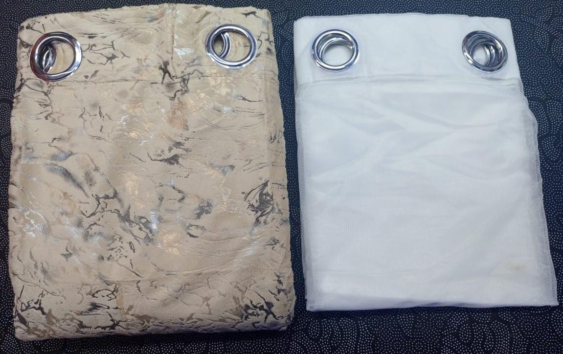 [ KILIMALL SPECIAL OFFER 🤩🤩✨ !!! ] 🔅🔅🔅3 pc Brand New Classy Very high Quality Stylish and Luxurious Home marble velvet Curtains Consisting ✨ 2 pc-Curtains 1.5 m each and ✨Sheer-3 m