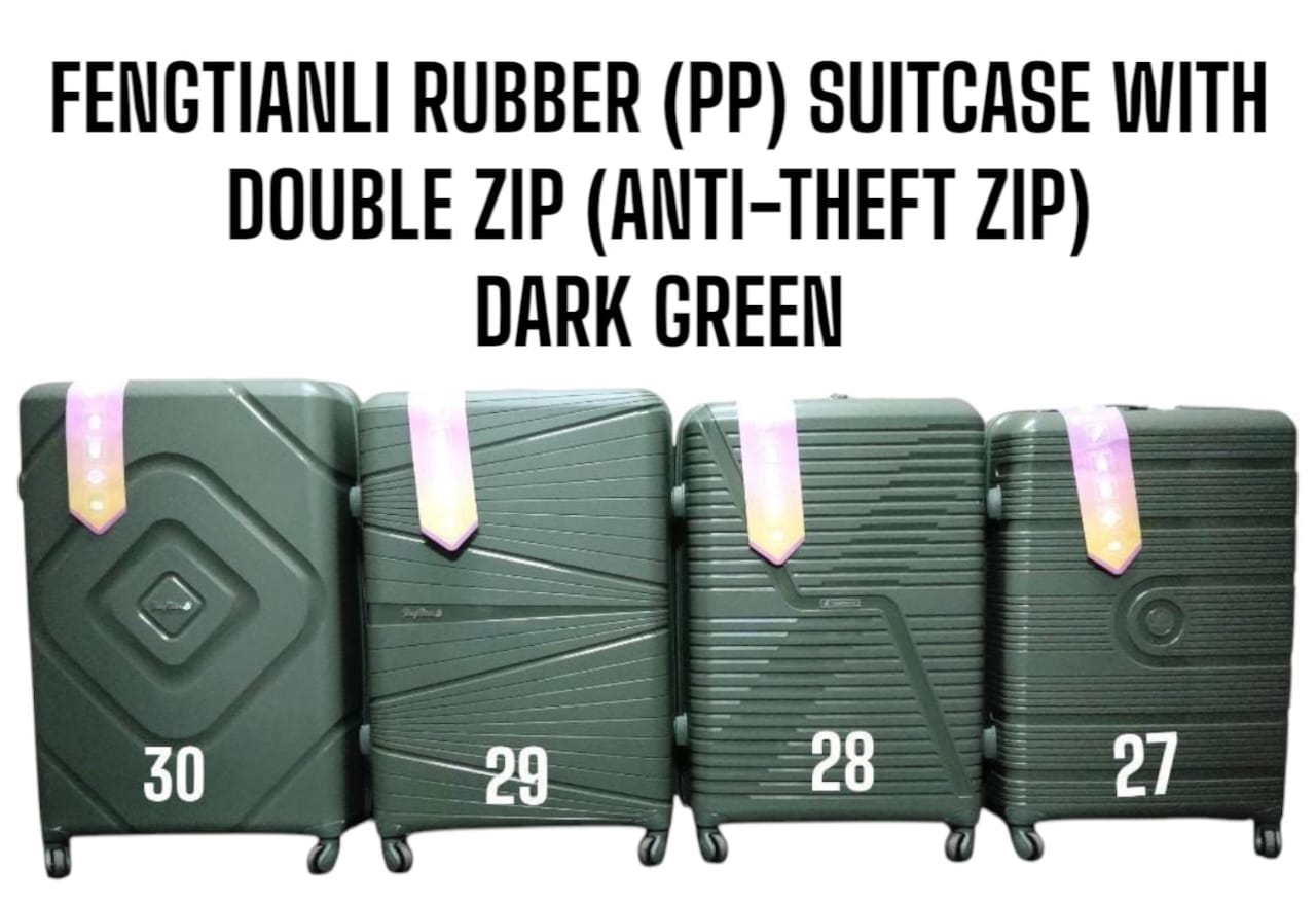 [ TRAVEL IN STYLE 🤩🤩✨ !!! ] 3 IN 1 SIZE 27 Fengtianli PP Fiber  (RUBBER) Double zip suitcase✨.Thats Great For Keeping all Your Necessities Safely Organised While Still Looking Your Absolute Best🔥