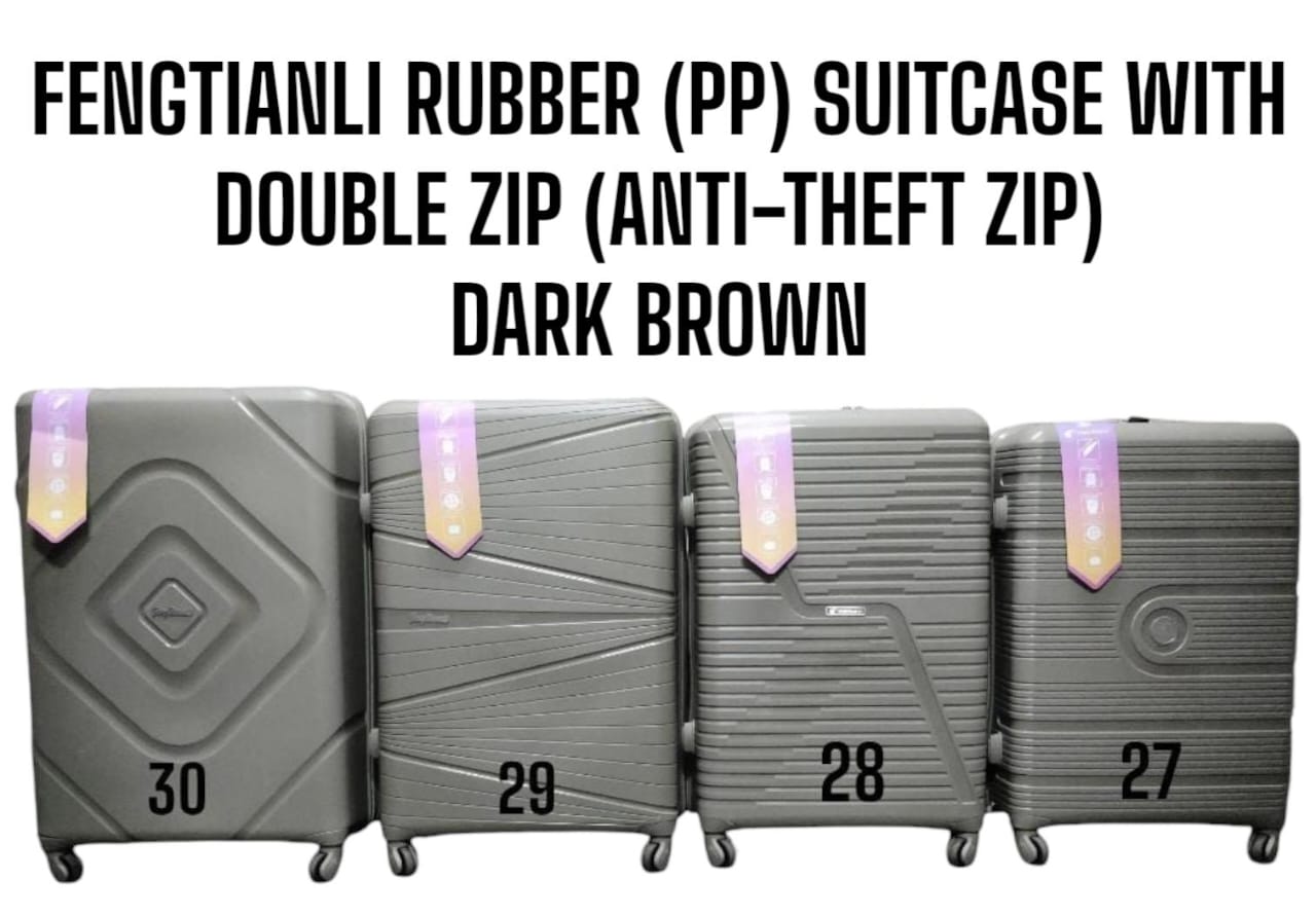 [ TRAVEL IN STYLE 🤩🤩✨ !!! ] 3 IN 1 SIZE 27 Fengtianli PP Fiber  (RUBBER) Double zip suitcase✨.Thats Great For Keeping all Your Necessities Safely Organised While Still Looking Your Absolute Best🔥