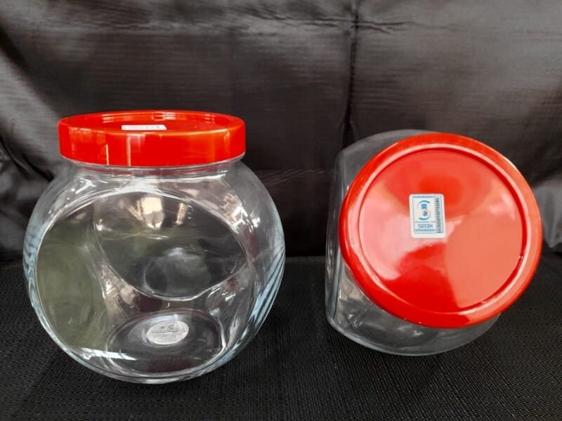 [ MAKES IT EASY AND SAVES COSTS🤩🤩✨ !!! ] Single Size 2.0 L Classy Brand New Very High Quality Stylish and Luxurious Affordable Storage Glass Jar with Plastic Lid 2000cc For Home and Kitchen Use