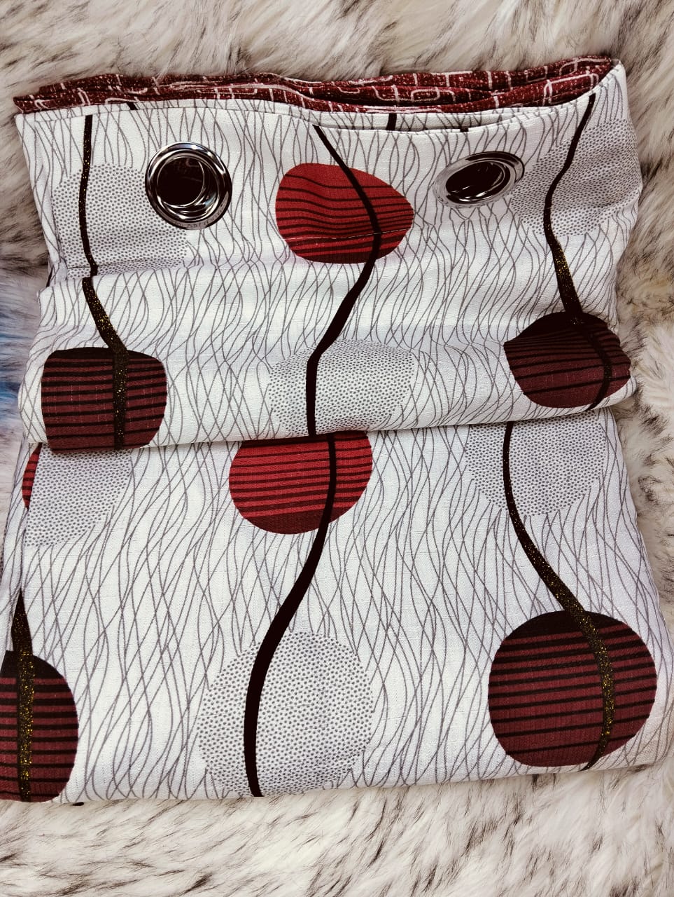 [ EMBRACE THE LATEST TREND 🤩🤩✨ !!! ] 3 pc Brand New Classy High Quality Stylish and Luxurious Home 🔅🔅🔅 heavy  Ring curtains Set Consisting ▪️2 pc Curtains-1.5 m each & ▪️Sheer-pattern-3m