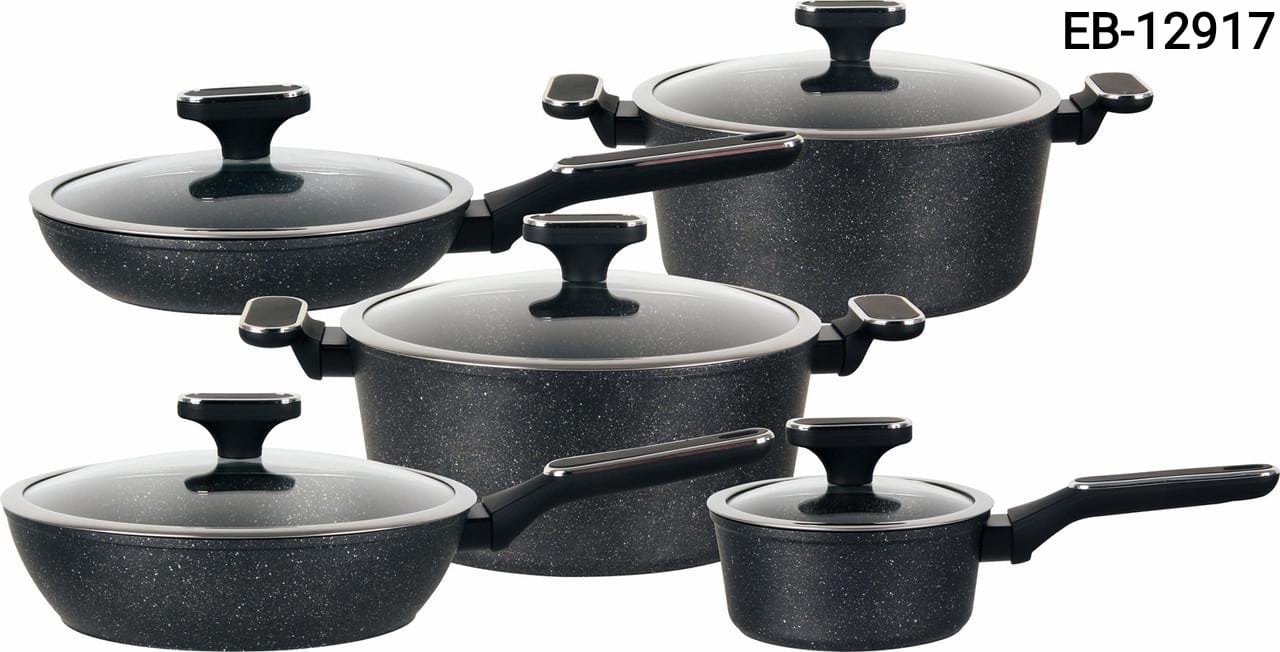 [ COOK TO PERFECTION  🤩🤩✨ !!! ] 10 Pcs Classy Brand New Very High Quality Stylish and Luxurious Home and Kitchen Edenberg Cookware sets . Desiring To Serve The Best Experience