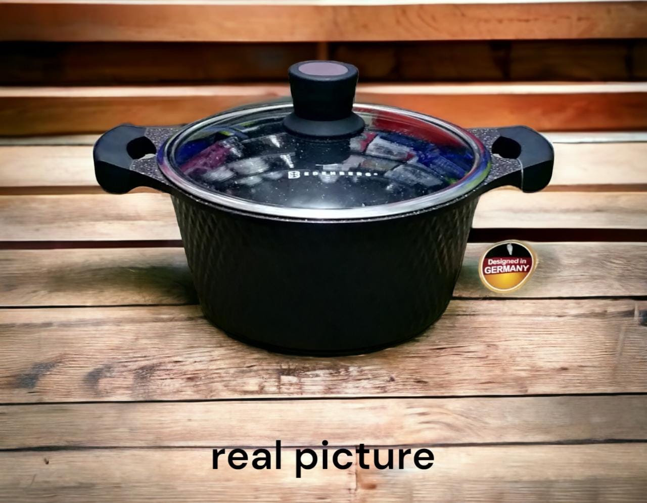 [ KILIMALL BEST PRICES ONLY  🤩🤩✨ !!! ] Single Size 20cm 2.5Ltrs Brand New Classy Affordable Elegant Premium Home and Kitchen Use Edenberg Diamond Cooking Pot  Glass Lid With Drip Knob ( For Aroma