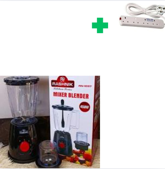 [🔥SPECIAL LIMITED OFFER🔥 🥑🌽ONLY AT KILIMALL !!!] 2 IN 1 Classy Brand New Stylish  Rashnik blender Designed with Durability and Functionality. Comes with a Free Extension.