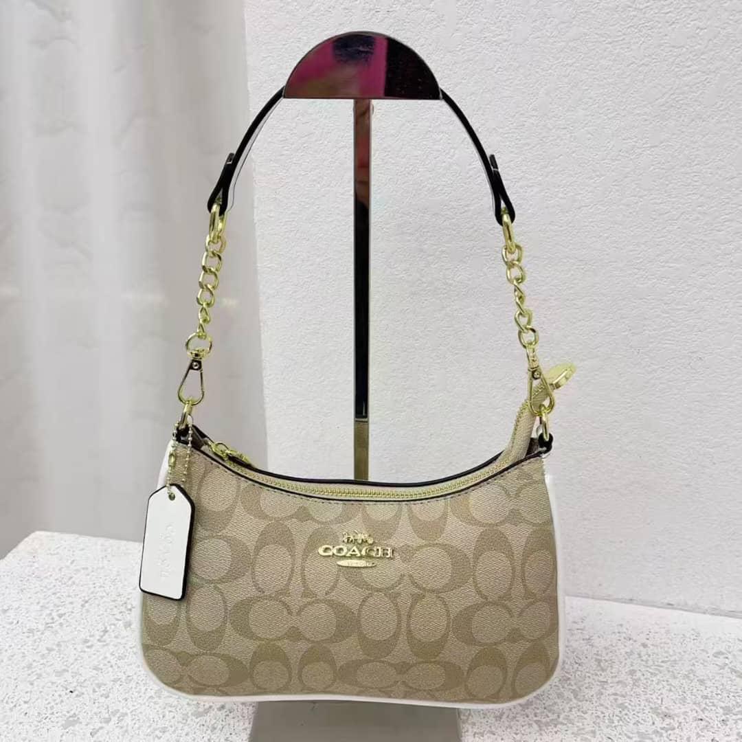 1 pc Classy Ladies Clutch Bag – Elegant Evening Purse, Small Handbag with Zipper/Chain Strap for Party, Wedding, and Casual Use