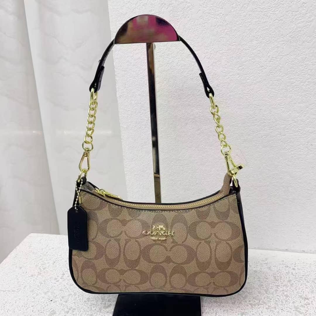 1 pc Classy Ladies Clutch Bag – Elegant Evening Purse, Small Handbag with Zipper/Chain Strap for Party, Wedding, and Casual Use