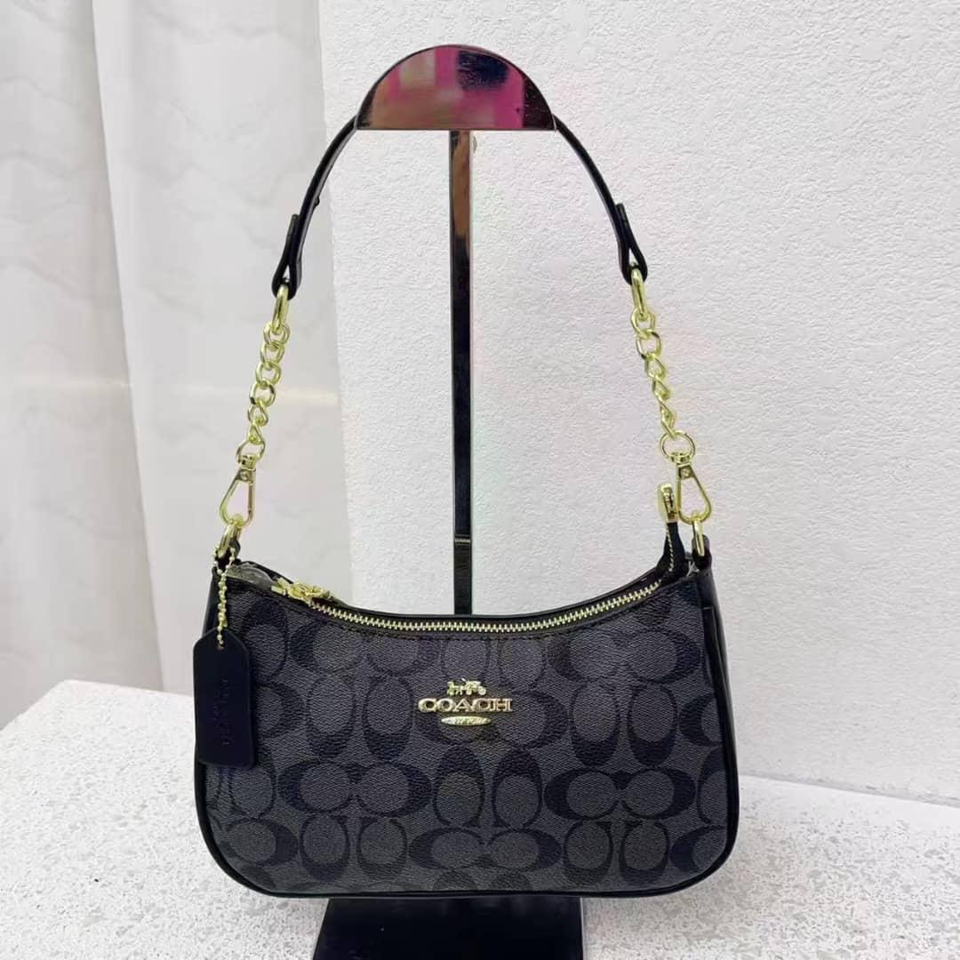 1 pc Classy Ladies Clutch Bag – Elegant Evening Purse, Small Handbag with Zipper/Chain Strap for Party, Wedding, and Casual Use