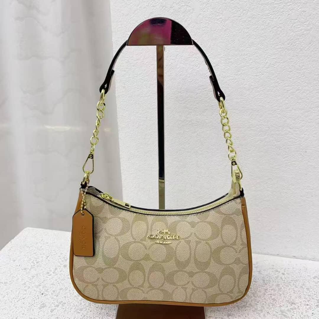 1 pc Classy Ladies Clutch Bag – Elegant Evening Purse, Small Handbag with Zipper/Chain Strap for Party, Wedding, and Casual Use