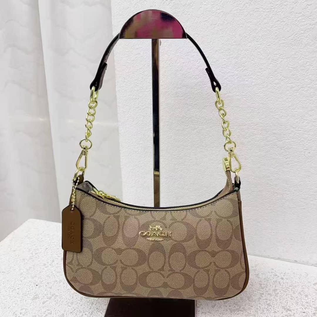 1 pc Classy Ladies Clutch Bag – Elegant Evening Purse, Small Handbag with Zipper/Chain Strap for Party, Wedding, and Casual Use