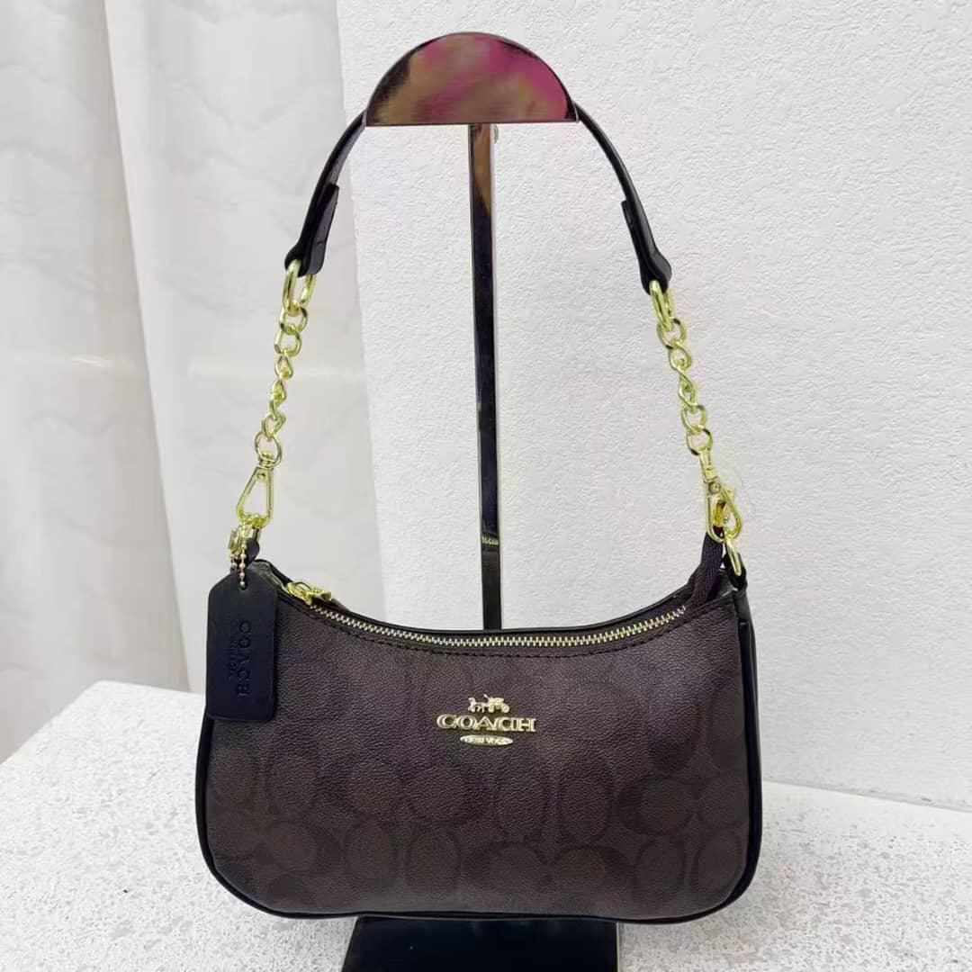 1 pc Classy Ladies Clutch Bag – Elegant Evening Purse, Small Handbag with Zipper/Chain Strap for Party, Wedding, and Casual Use