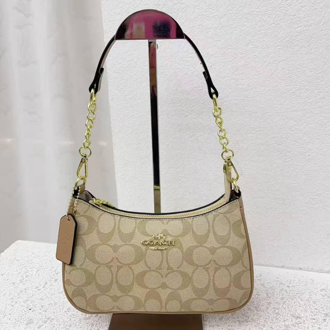 1 pc Classy Ladies Clutch Bag – Elegant Evening Purse, Small Handbag with Zipper/Chain Strap for Party, Wedding, and Casual Use