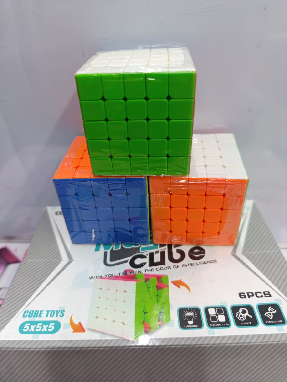 ⚡ FLASH OFFER ⚡ 1PC 5x5x5 Rubik's Cube – Smooth Twist Puzzle Toy, High Quality Multicolor Brain Training & Fun Game for Kids & Adults